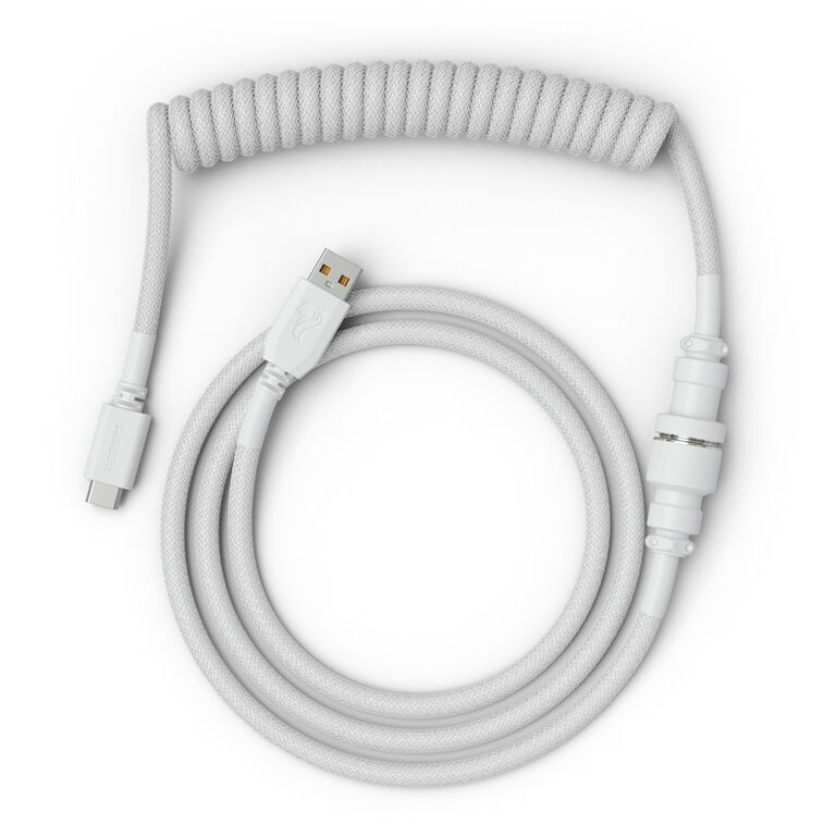 Glorious Coiled Cable Ghost White, USB-C to USB-A, 1.37m - white image number 1