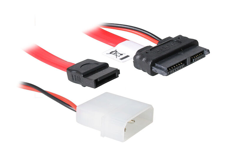 Akasa SATA Kombokabel Slimline zu SATA / Molex - 40cm image number 0