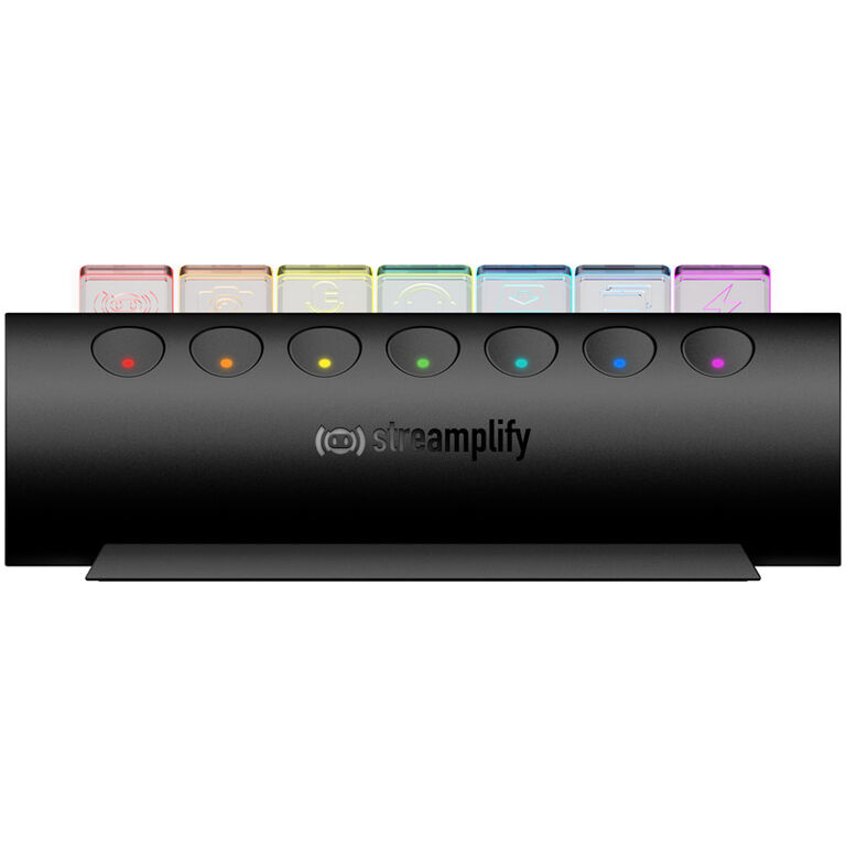 Streamplify HUB CTRL 7, 7x USB 3.0 Typ A, RGB, 12V, EU-Netzkabel - schwarz image number 2
