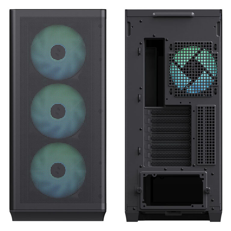 APNX C1 Mid-Tower ATX Case, Tempered Glass - black image number 4