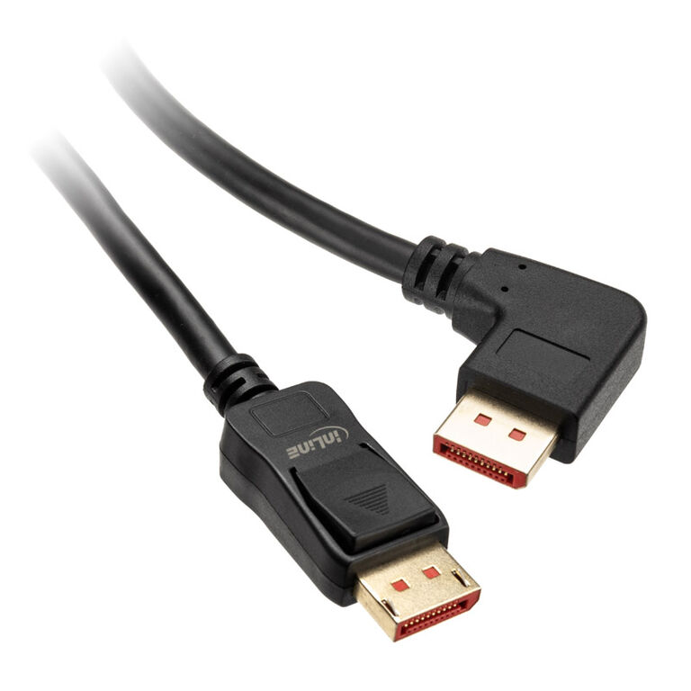 InLine 8K (UHD-2) DisplayPort Cable, right angled, black - 5m image number 0