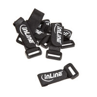 InLine Velcro Straps 20x100mm, Pack of 10 - black