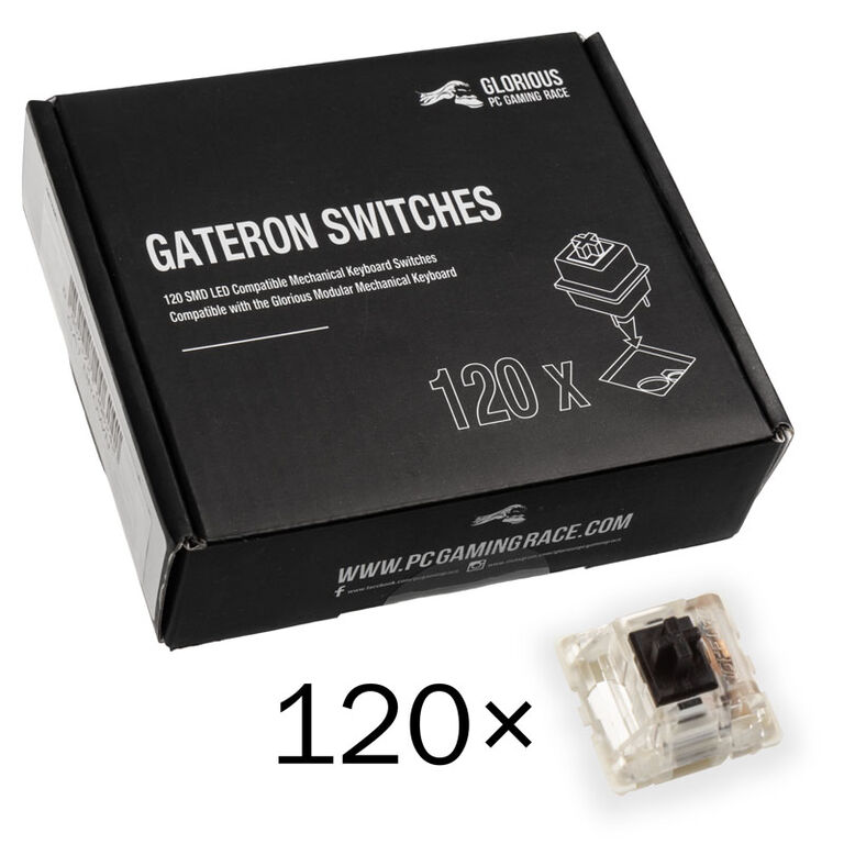 Glorious Gateron Black Switches (120 pieces) image number 0