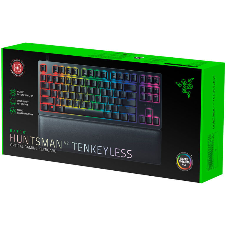 Razer Huntsman V2 Gaming Tastatur, TKL, Red Switch - schwarz image number 5
