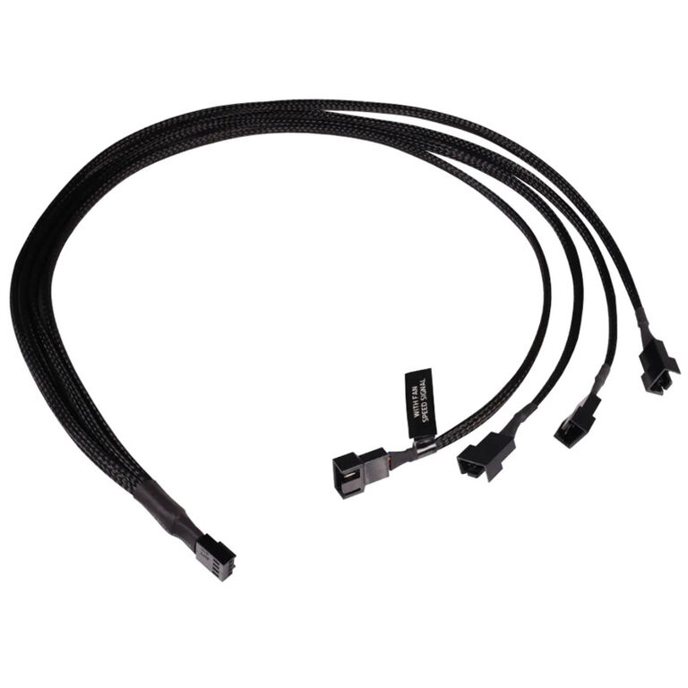Alphacool Y-Splitter 4-pin to 4x 4-pin PWM 60cm - black image number 0