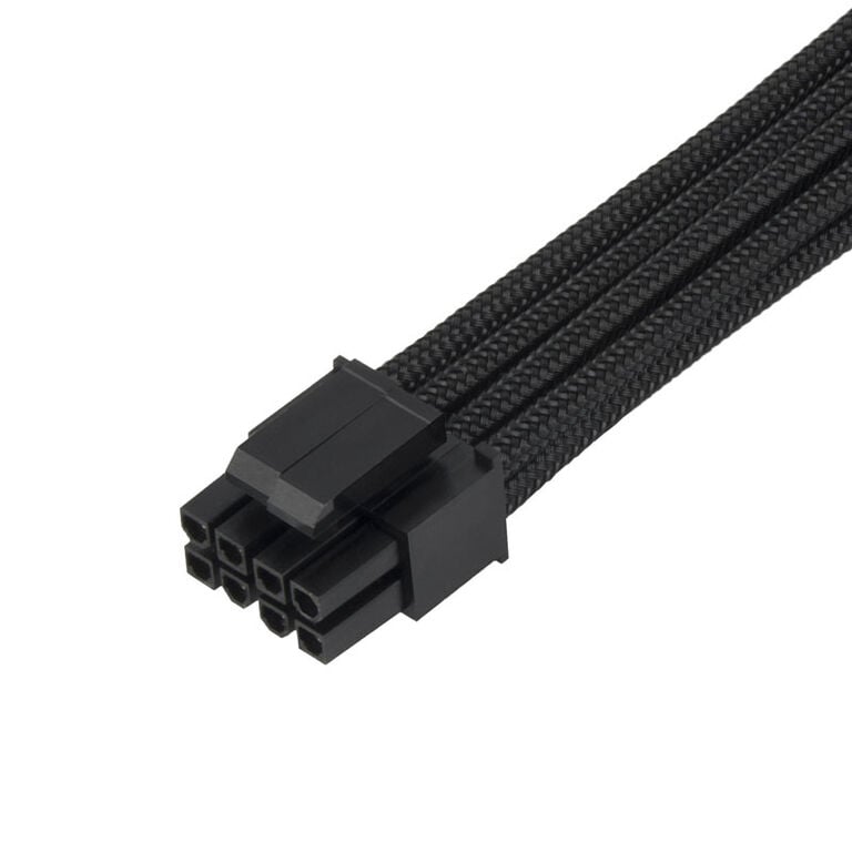 SilverStone EPS 8-pin to EPS/ATX 4+4-pin cable, 300mm - black image number 2