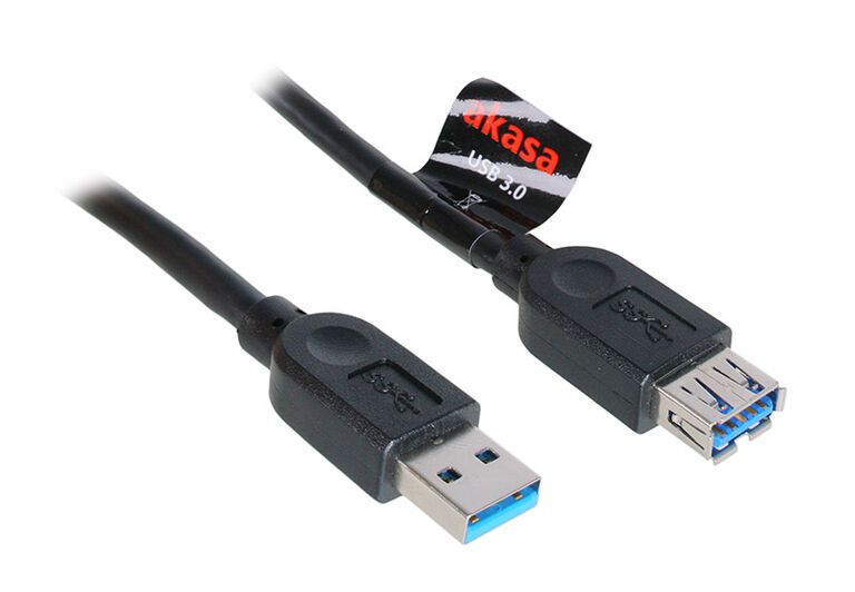 Akasa USB 3.0 Kabel, Type A, 1,5m - black image number 3