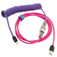 Ducky Premicord Joker coiled cable, USB Type C to Type A, 1.8m
