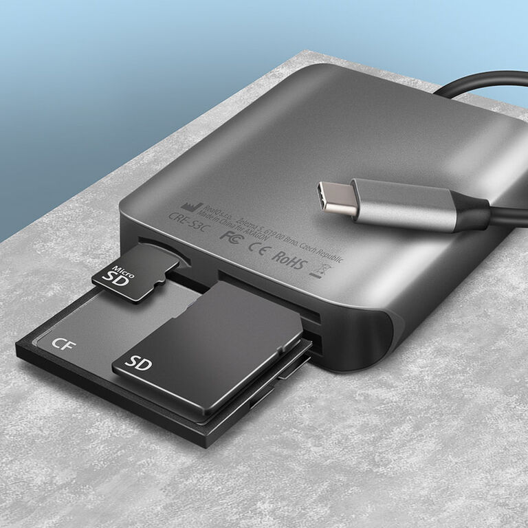 AXAGON CRE-S3C External Card Reader USB-C 3.2 Gen 1, 3-Slot, SD/microSD/CF, UHS-II image number 2