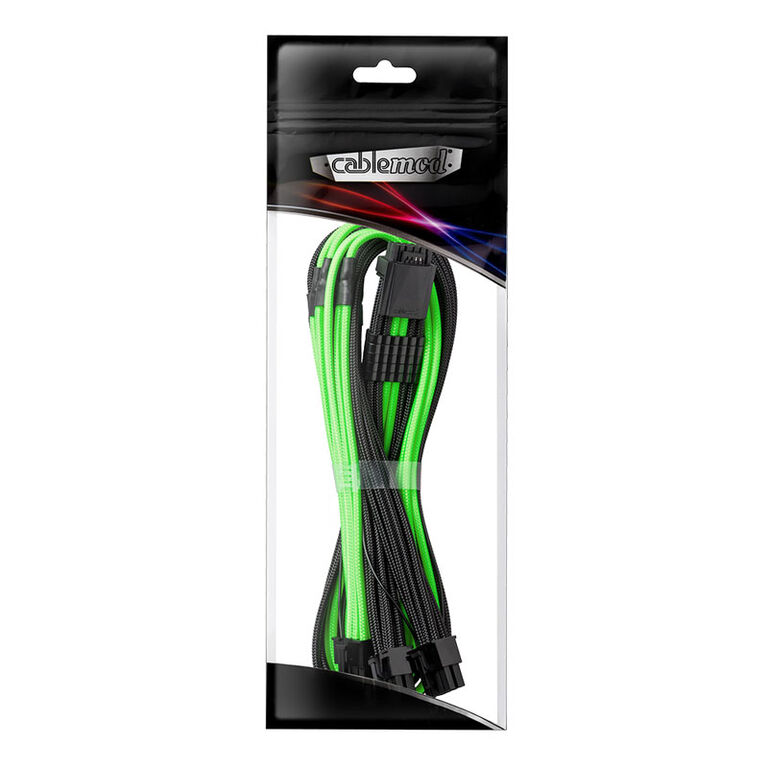 CableMod C-Series PRO ModMesh 12VHPWR to 3x PCI-e Kabel for Corsair - 60cm, black/light green image number 2