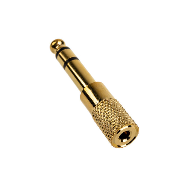 InLine Audio Adapter, 6.3mm jack plug to 3.5mm socket (stereo) - gold image number 1