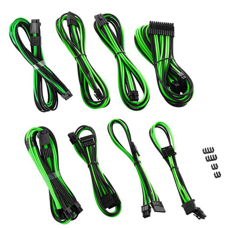 CableMod RT-Series PRO ModMesh 12VHPWR Dual Cable Kit for ASUS/Seasonic - black/light green image number 0