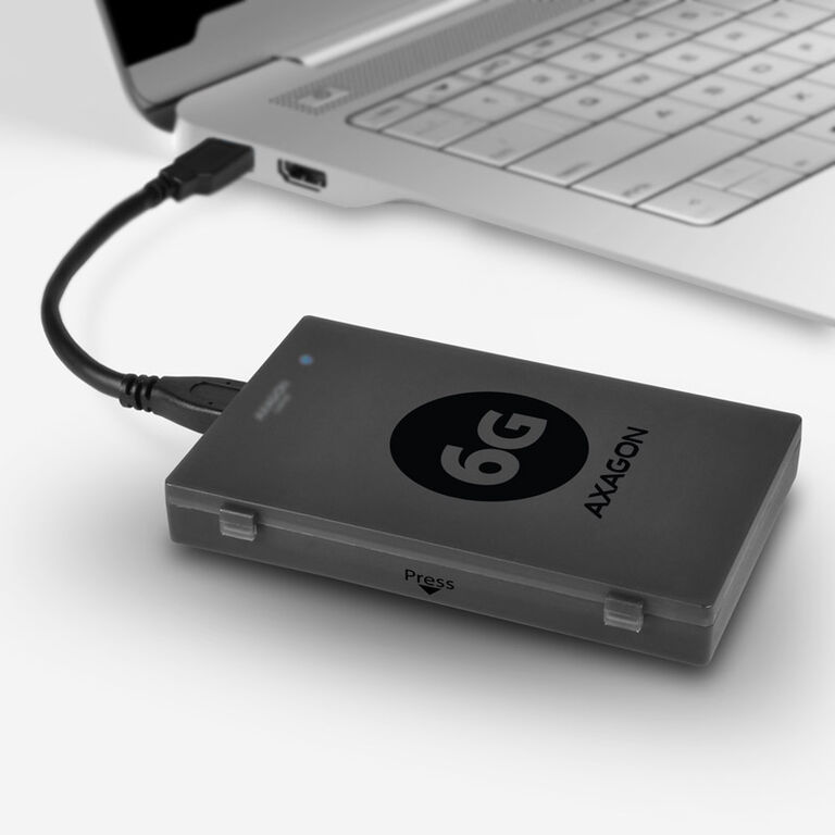 AXAGON ADSA-1S6 SLIMPort6 Adapter, USB 3.0, 2.5" SSD/HDD, SATA 6G - with Case image number 7
