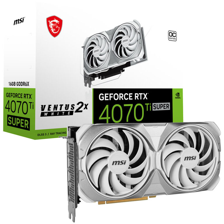 MSI GeForce RTX 4070 Ti Super Ventus 2X White OC 16G, 16384 MB GDDR6X image number 0