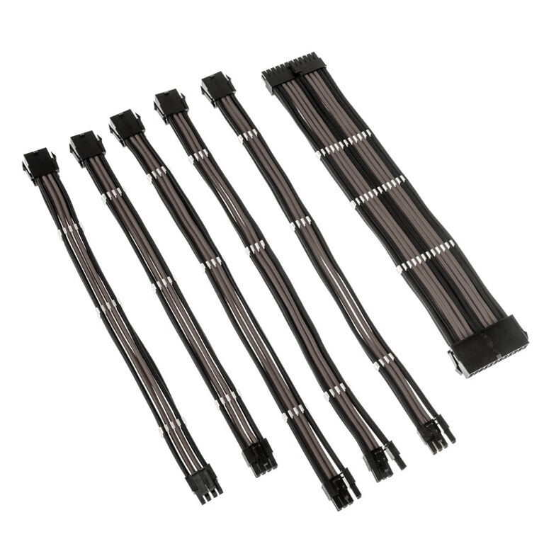 Kolink Core Adept Braided Cable Extension Kit - Black/Gunmetal image number 1