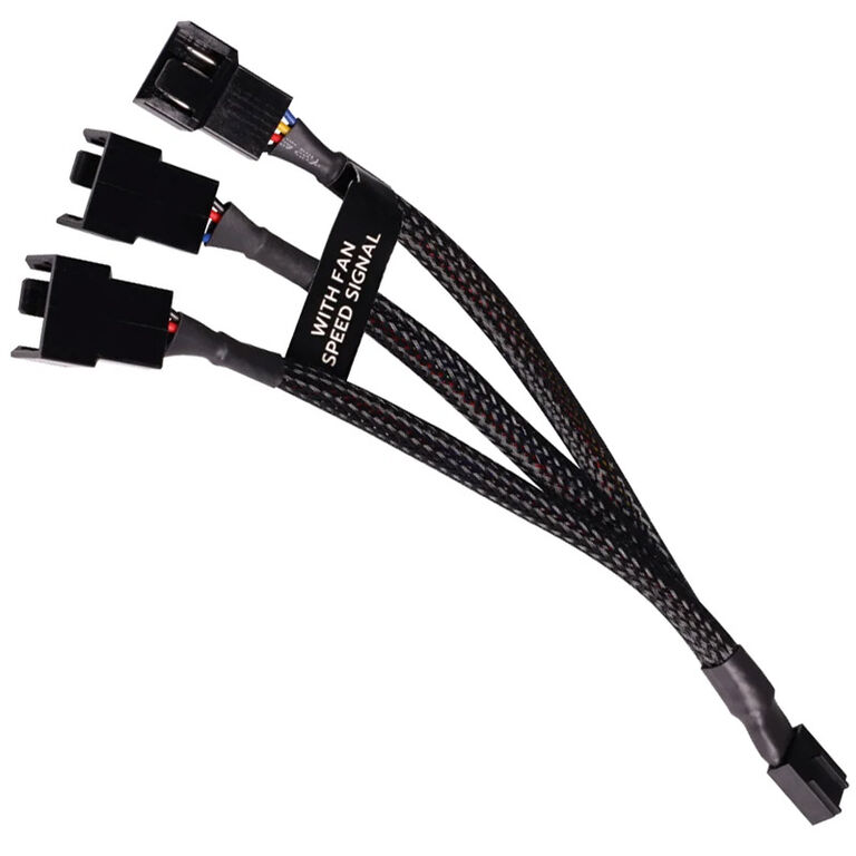 Alphacool Y-Splitter 4-pin to 3x 4-pin PWM 15cm - black image number 0