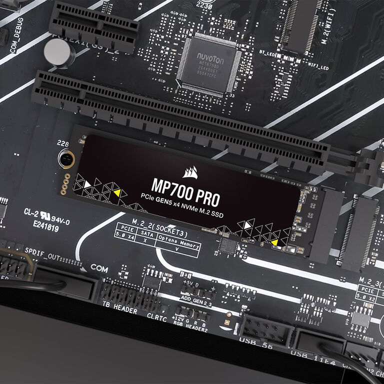 Corsair MP700 Pro NVMe SSD, PCIe 5.0 M.2 Type 2280 - 2 TB image number 3