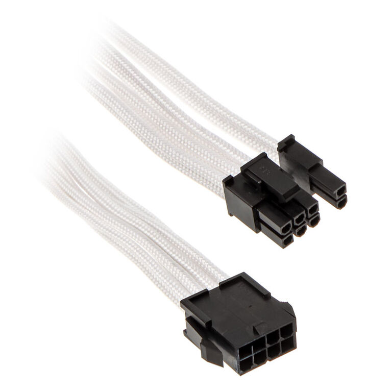 PHANTEKS 6+2-Pin PCIe Extension 50cm - sleeved white image number 0