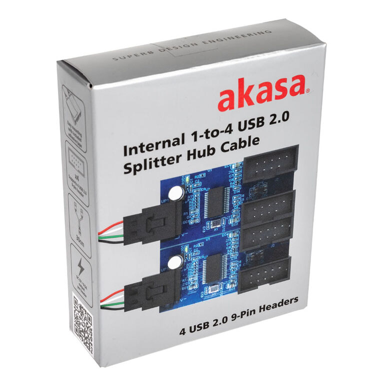 Akasa Internal USB 2.0 Hub Card, including 30cm USB cable image number 5