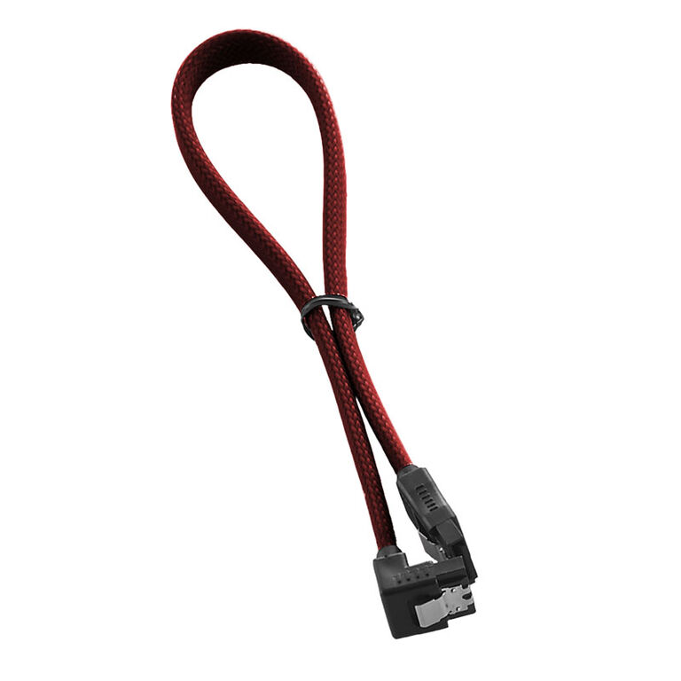 CableMod ModMesh Right Angle SATA 3 Cable 30cm - blood red image number 1