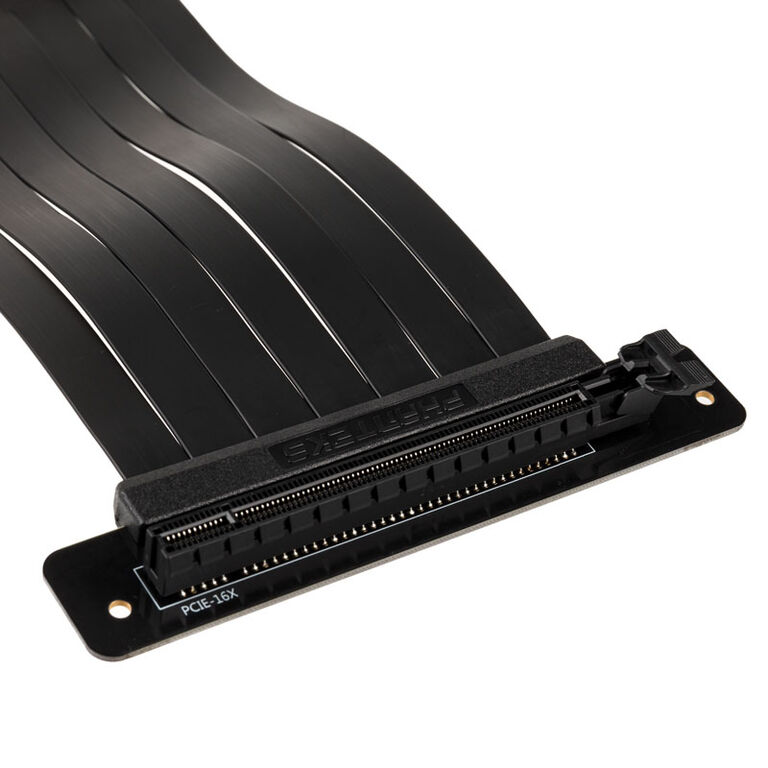 PHANTEKS PCIe x16 Riser flat cable, 90 degrees, 22cm - black image number 1