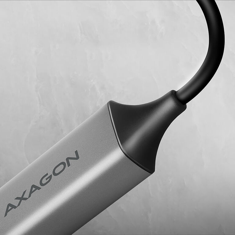 AXAGON ADE-TXCA Gigabit Ethernet Adapter, USB-C + USB-A - titanium grey image number 2
