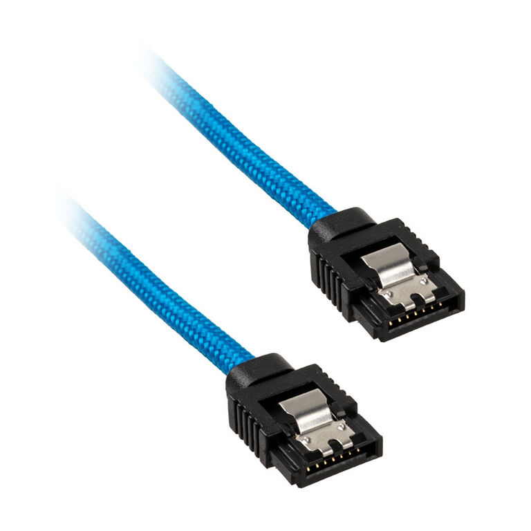 Corsair Premium Sleeved SATA Cable, blue 60cm - 2 Pack image number 2