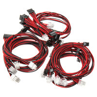 Super Flower Sleeve Cable Kit - black/red