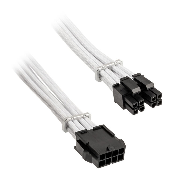 BitFenix Alchemy 4+4-pin EPS12V extension cable, 45 cm, sleeved - white image number 0