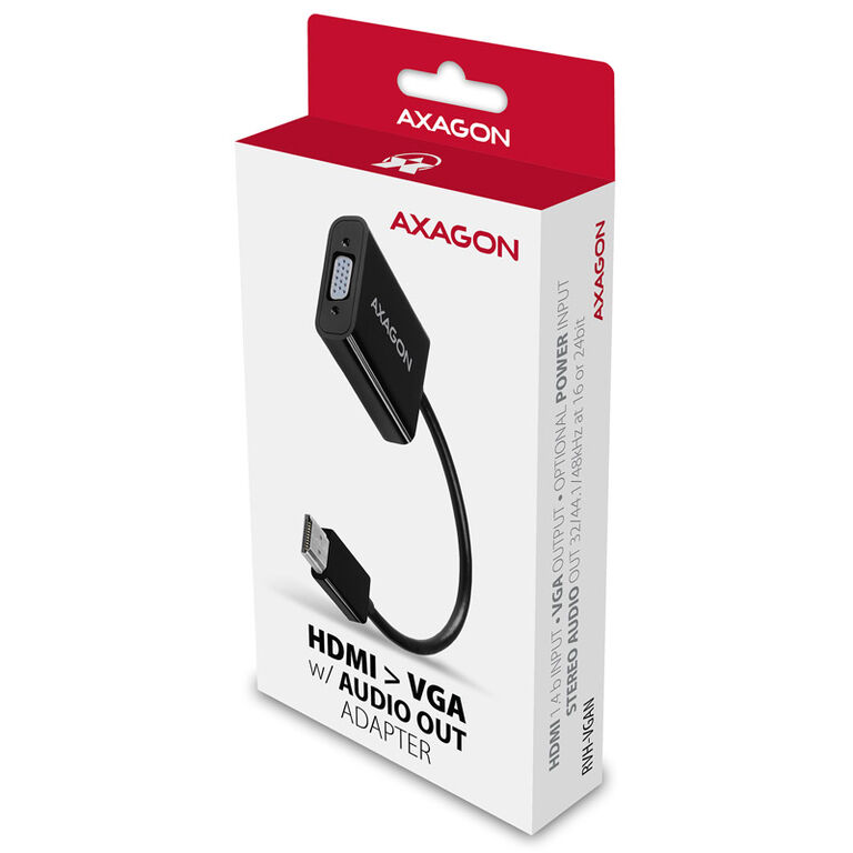 AXAGON RVH-VGAN, HDMI to VGA Converter / Adapter, Full HD, Audio OUT image number 2