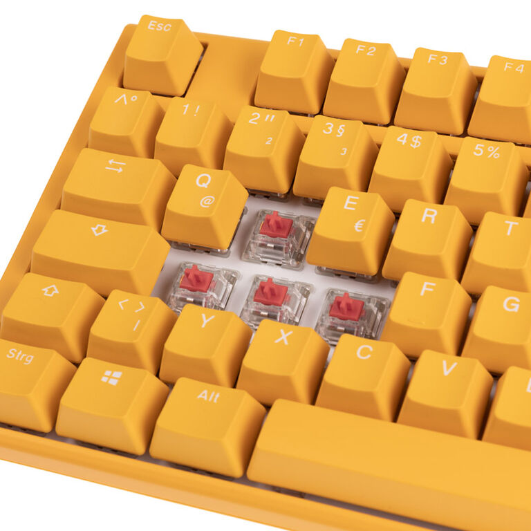 Ducky One 3 Yellow TKL Gaming Tastatur, RGB LED - MX-Silent-Red image number 4