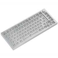 Glorious GMMK Pro White Ice 75% TKL Keyboard - Barebone, ANSI Layout, Silver