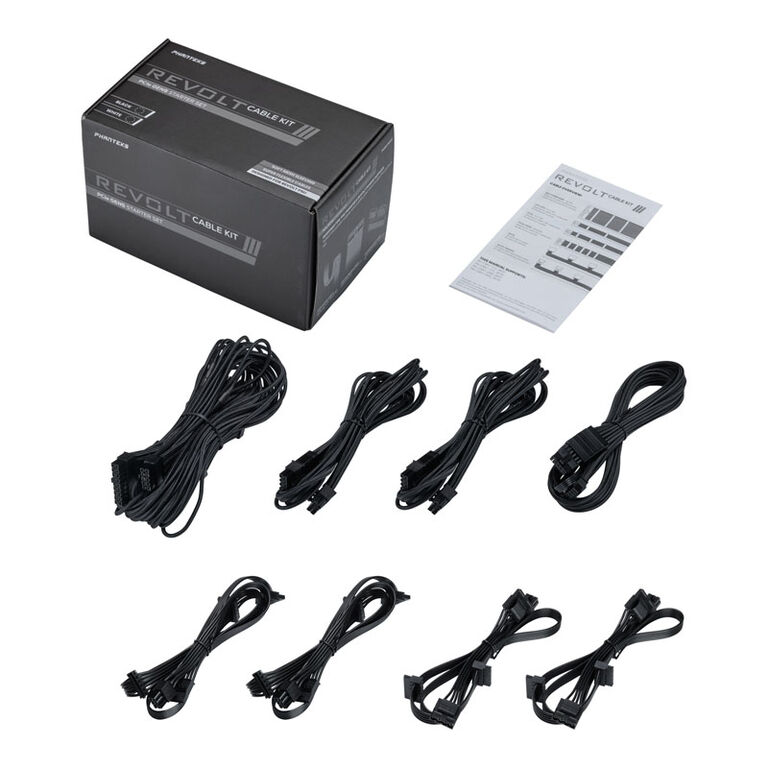 PHANTEKS Revolt Cable Kit, PCIe Gen5 Starter Set - black image number 9