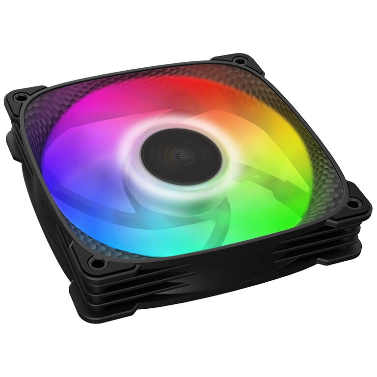 Geometric Future Squama 2505B RGB Fan, 3-pack - 120 mm, black image number 1