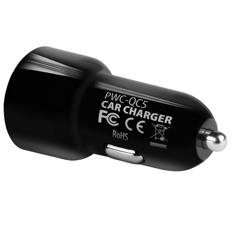 AXAGON PWC-QC5 car charger, 1x USB-A QC 3.0 + 1x USB-A SmartCharge, 31.5 W, CL plug - black image number 6