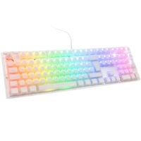 Ducky One 3 Aura White Gaming Keyboard, RGB LED - MX-Speed-Silver