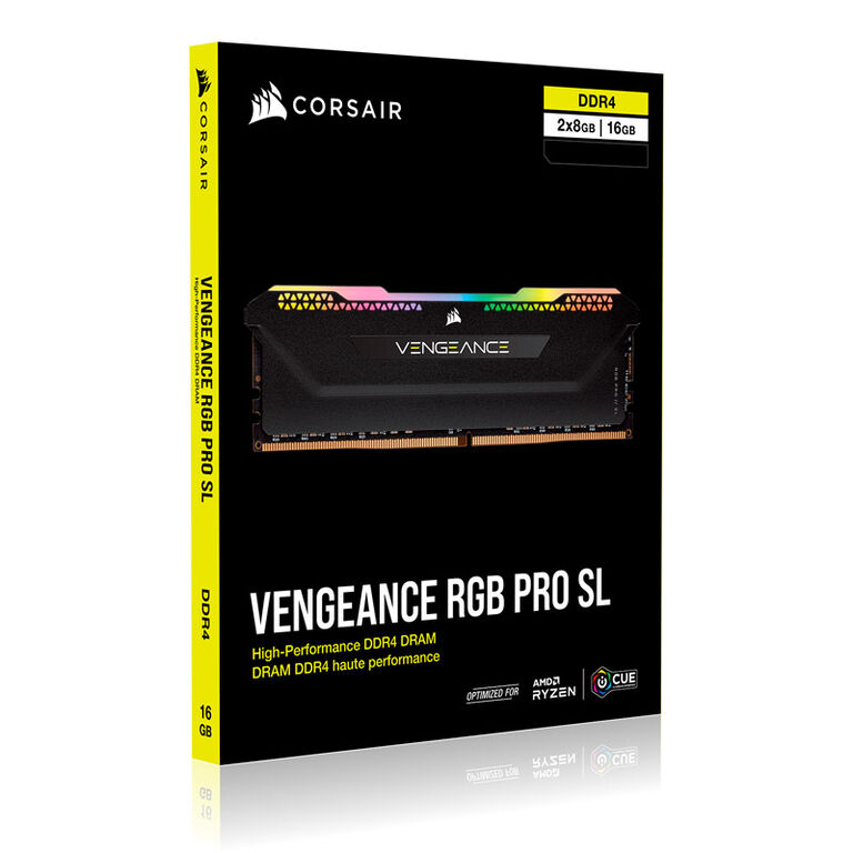 Corsair Vengeance RGB Pro SL for AMD Ryzen, DDR4-3600, CL18 - 16 GB Dual-Kit, black image number 7