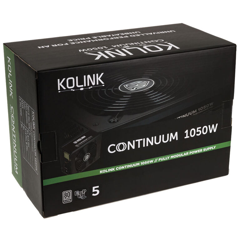 Kolink Continuum 80 PLUS Platinum power supply, modular - 1050 Watt image number 6