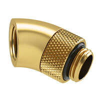 Barrow Adapter 45 degrees G1/4 inch female to G1/4 inch male - rotatable, gold