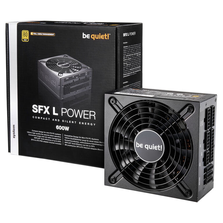 be quiet! SFX-L Power 80 PLUS Gold power supply, modular - 600 Watts image number 3