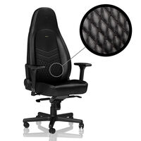 noblechairs ICON Real Leather Gaming Chair - Black/Black