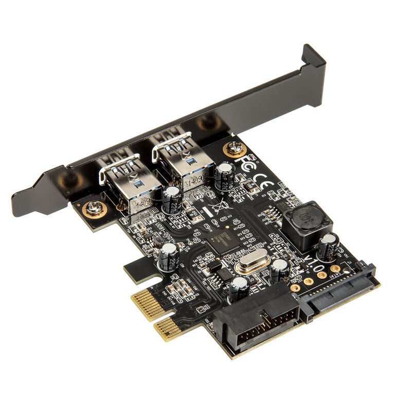 SilverStone SST-EC04-E PCIe card for 2 internal/external USB 3.0 ports image number 1