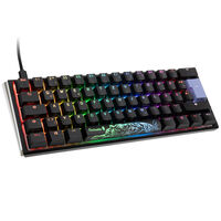 Ducky One 3 Classic Black/White Mini Gaming Keyboard, RGB LED - MX-Speed-Silver