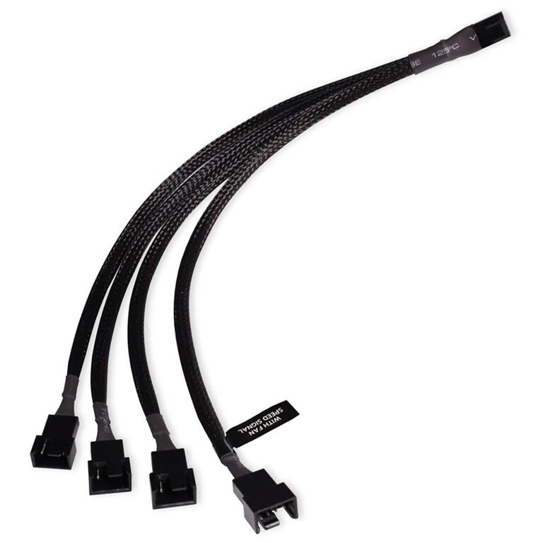 Alphacool Y-Splitter 4-pin to 4x 4-pin PWM 30cm - black image number 0