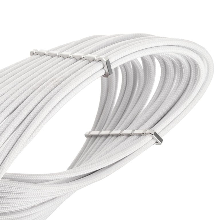 BitFenix Alchemy 4-pin ATX12V extension cable, 45 cm, sleeved - white image number 2