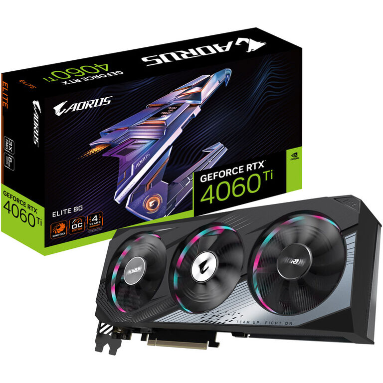 GIGABYTE Aorus GeForce RTX 4060 Ti Elite 8G, 8192 MB GDDR6 image number 0