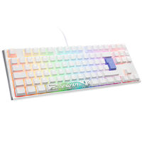 Ducky One 3 Classic Pure White TKL Gaming Keyboard, RGB LED - MX-Speed-Silver
