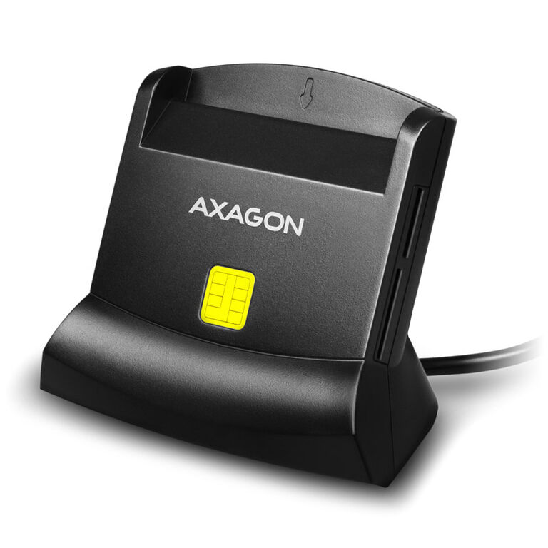 AXAGON CRE-SM2 USB Smart Card and SD/microSD/SIM Card Reader - USB 2.0 image number 0