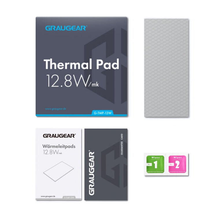 Grey thermal pad for CPU or memory, 100 x 45 x 1 mm image number 1