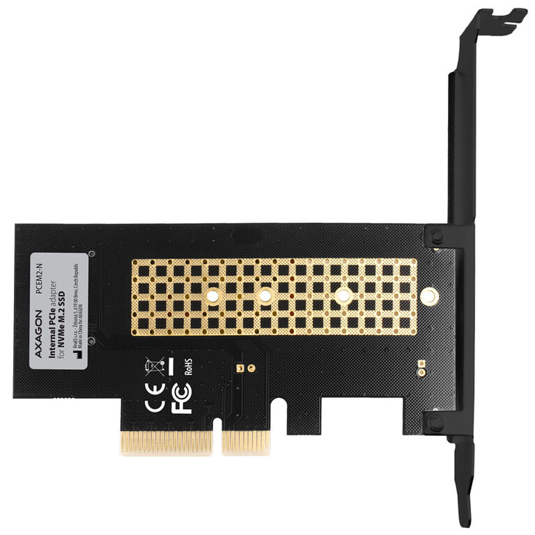 AXAGON PCEM2-N PCIe-3.0-x4-Adapter, 1x M.2-NVMe-SSD, bis 2280 - passive Kühlung image number 5